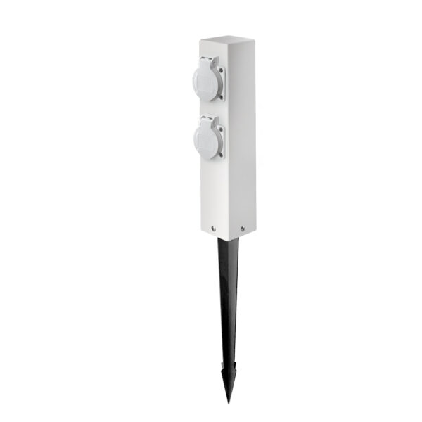 Outdoor Ground Stake Power Pedestal with 2 Sockets