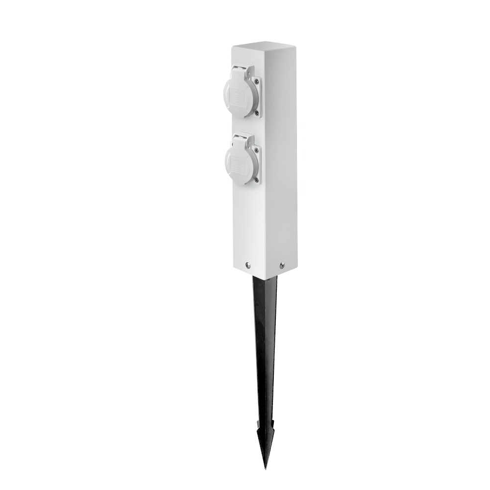 Outdoor Ground Stake Power Pedestal with 2 Sockets