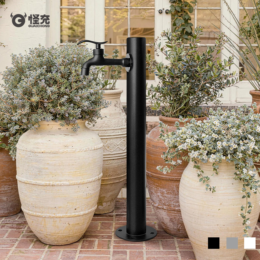 Outdoor Garden Faucet Pedestal for Courtyard