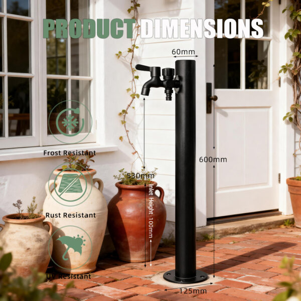 Outdoor Double Faucet Pedestal Dimensions