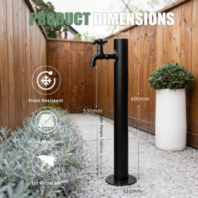 Outdoor Garden Faucet Pedestal Dimensions