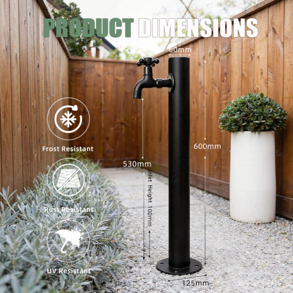 Outdoor Garden Faucet Pedestal Dimensions