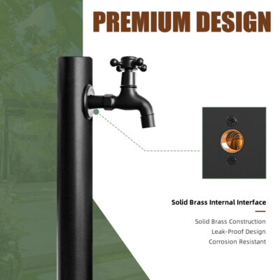 Outdoor Garden Faucet Pedestal Detail