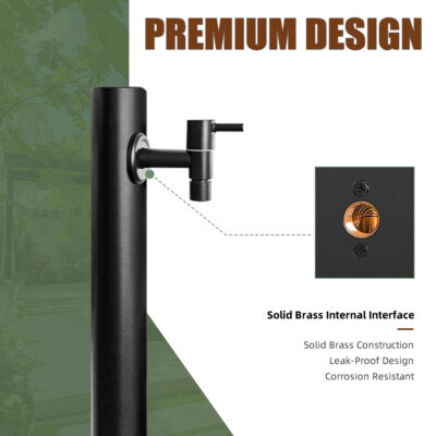 Freestanding Outdoor Faucet Pedestal Detail