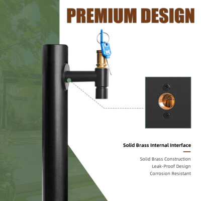 Outdoor Water Faucet Column Detail