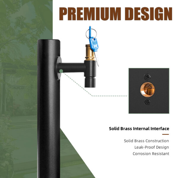 Outdoor Water Faucet Column Detail