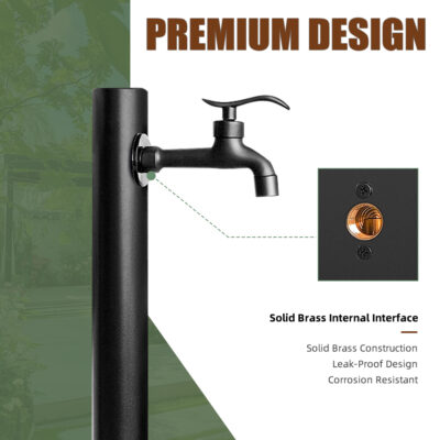 Freestanding Outdoor Garden Faucet Pedestal Detail