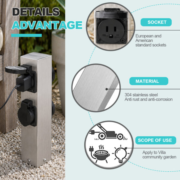 outdoor electrical pedestal for RV park